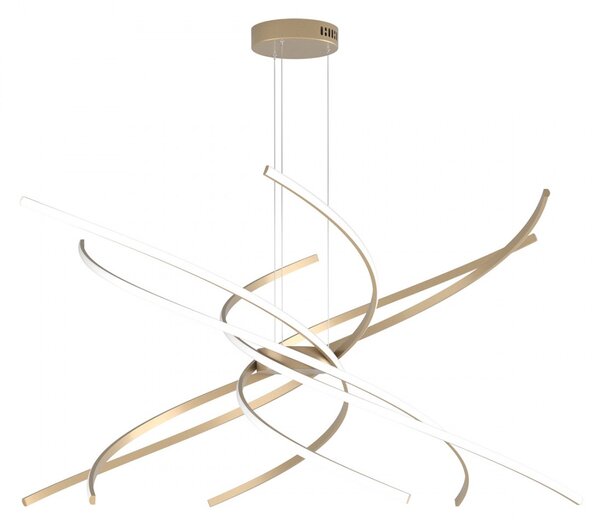 Lampadario led top light tornado 1163 s100 oro 220v 6874lm sospensione classica - Top Light