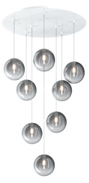 Lampadario moderno top light eclipse 1184bi s8 t fu g9 led vetro lampada soffitto - Top Light