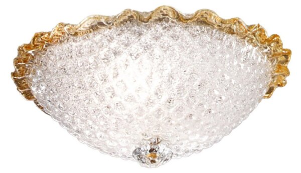Plafoniera moderna due p hive 2698 plp e27 led vetro graniglia lampada soffitto - Due P Illuminazione