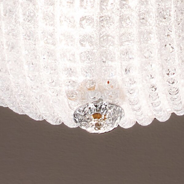Plafoniera moderna due p hive 2698 plp e27 led vetro graniglia lampada soffitto - Due P Illuminazione