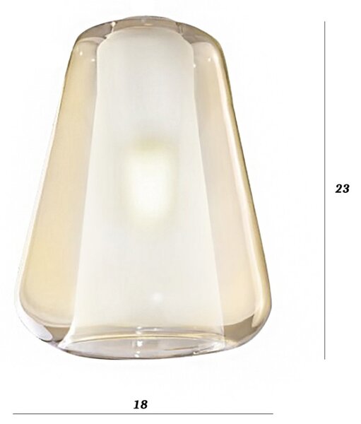 Lampadario classico top light double skin 1176os s2 ag e27 led vetro sospensione - Top Light