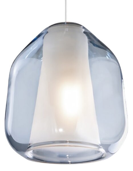 Lampadario moderno top light double skin 1176bi s3 s abg mc e27 led vetro multicolor sospensione - Top Light