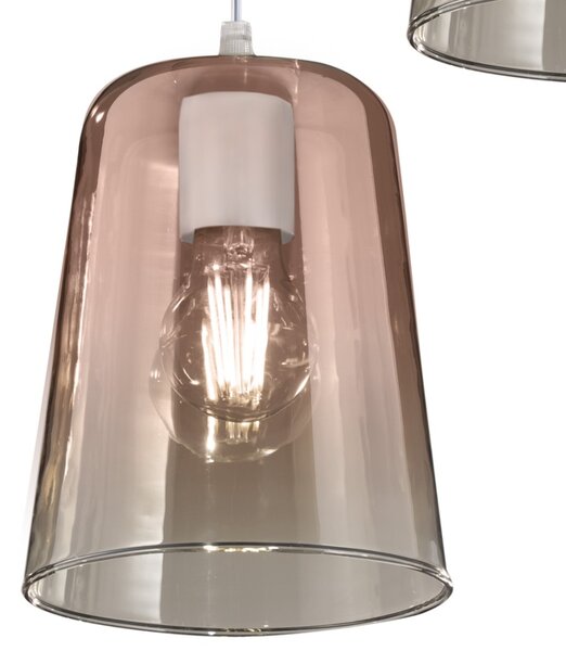 Lampadario top light shaded 1164bi s5 t ra e27 led vetro colorato lampada soffitto moderna - Top Light