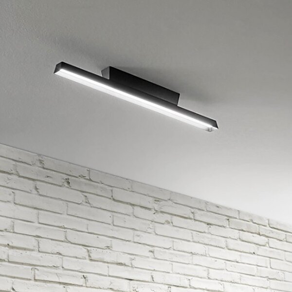 Plafoniera esterno acciaio linea light lira s ip65 23w led 3000°k 2947lm lampada soffitto classica moderna - Linea Light Group