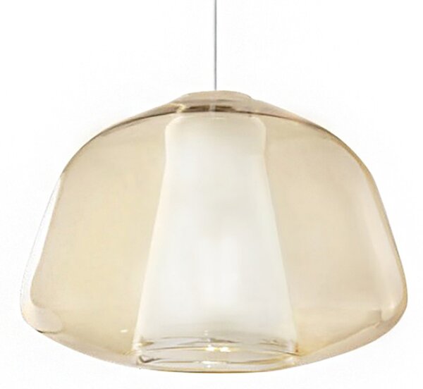 Lampadario classico top light double skin 1176os s4 r abg ta e27 led vetro sospensione - Top Light