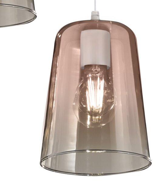 Lampadario top light shaded 1164os s7 r am ra e27 led vetro colorato lampada soffitto - Top Light