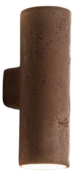 Applique esterno toscot hans 1192 gu10 led ip55 lampada parete biemissione rustica - Toscot