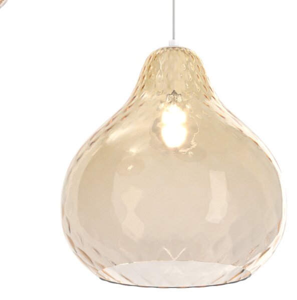 Lampadario vetro colorato top light dress 1191 cr s3 smix e27 led lampada soffitto moderna - Top Light