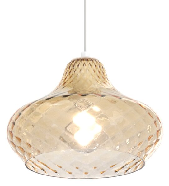 Lampadario vetro colorato top light dress 1191 os s3 tp am e27 led lampada soffitto moderna - Top Light