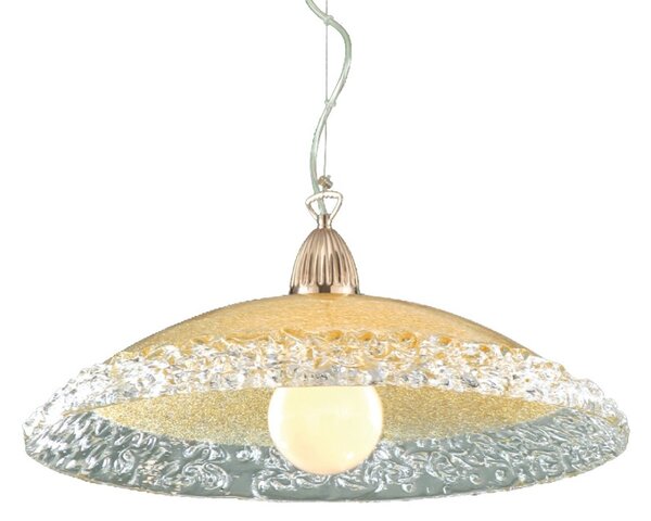 Lampadario vetro ambra padana lampadari sally 288 sm e27 led sospensione lampada soffitto classica - Padana Lampadari