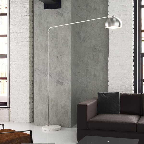 Piantana terra arco moderna top light corner 1189 b4 b3 e27 led metallo lampada terra braccio cupola - Top Light