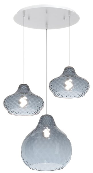 Lampadario vetro colorato top light dress 1191 bi s3 tmix za e27 led lampada soffitto moderna - Top Light