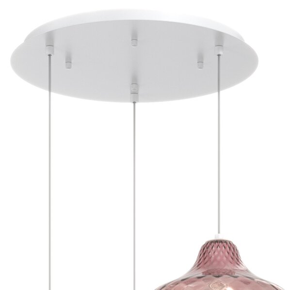 Lampadario vetro colorato top light dress 1191 bi s3 tmix ru e27 led lampada soffitto moderna - Top Light