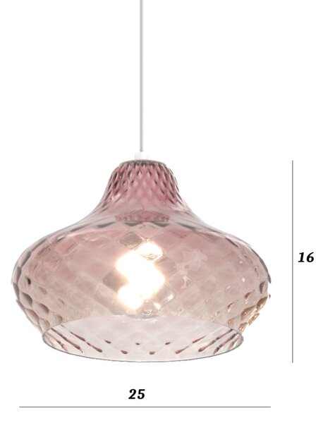 Lampadario vetro colorato top light dress 1191 cr s3 smix ru e27 led lampada soffitto moderna - Top Light