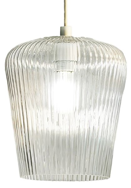 Sospensione vetro trasparente gea luce numa e27 led lampada soffitto moderna - Gea Luce