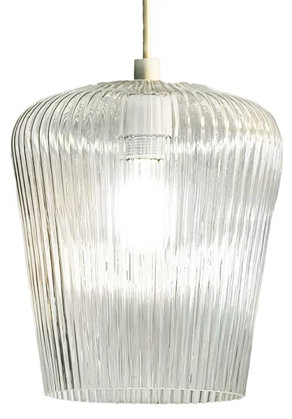 Sospensione vetro trasparente gea luce numa e27 led lampada soffitto moderna - Gea Luce