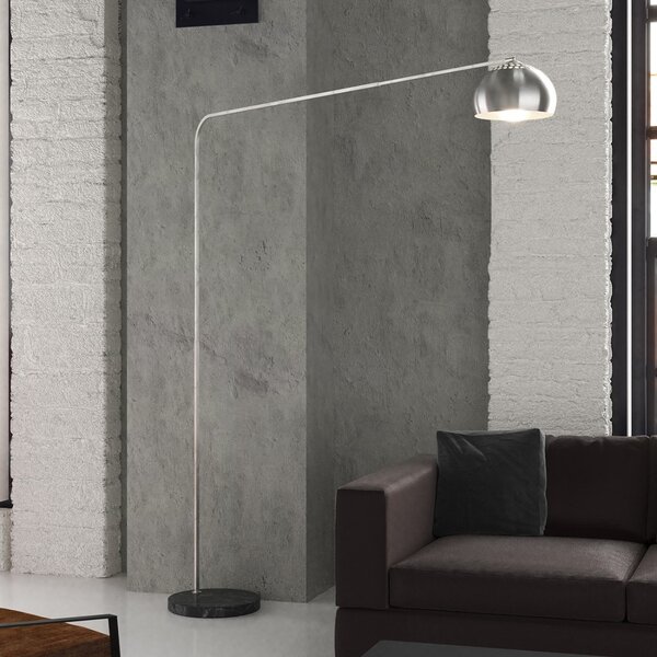 Piantana terra arco moderna top light corner 1189 b4 b3 e27 led metallo lampada terra braccio cupola - Top Light