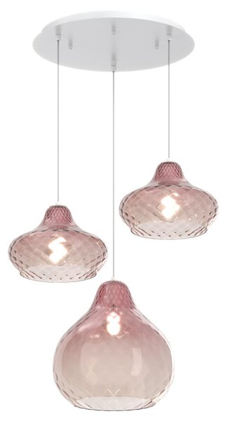 Lampadario vetro colorato top light dress 1191 bi s3 tmix ru e27 led lampada soffitto moderna - Top Light