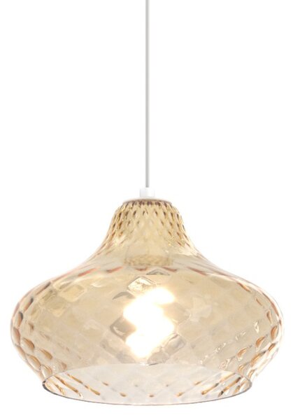 Lampadario vetro colorato top light dress 1191 cr s3 smix am e27 led lampada soffitto moderna - Top Light