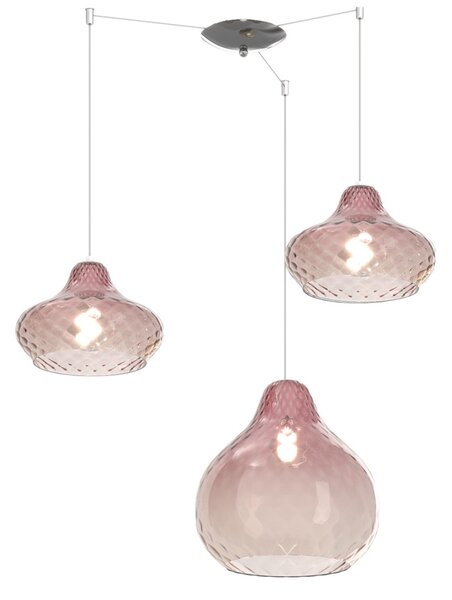 Lampadario vetro colorato top light dress 1191 cr s3 smix ru e27 led lampada soffitto moderna - Top Light