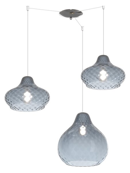 Lampadario vetro colorato top light dress 1191 cr s3 smix za e27 led lampada soffitto moderna - Top Light