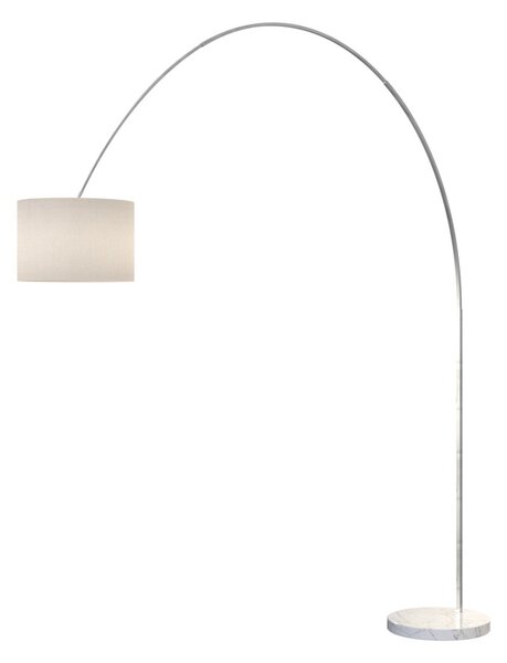 Piantana terra arco moderna top light turning 1187 b3 e27 led metallo tessuto lampada terra - Top Light