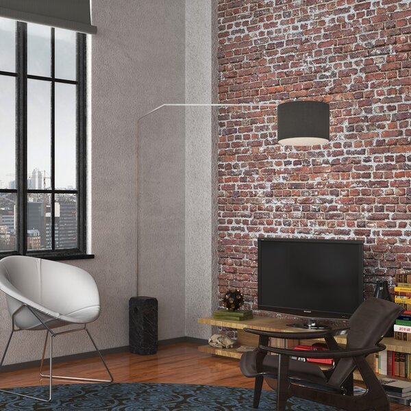 Piantana terra arco moderna top light slope 1188 b2 e27 led metallo tessuto lampada terra - Top Light