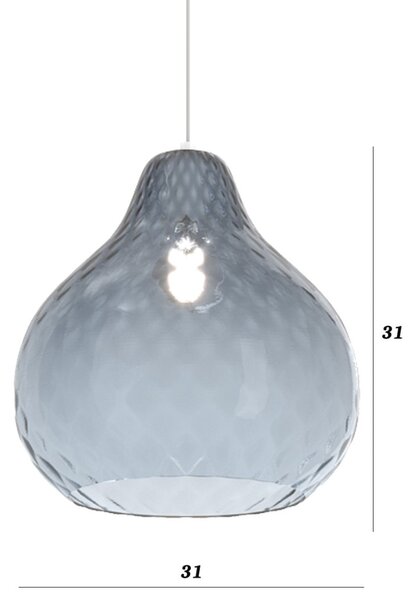 Lampadario vetro colorato top light dress 1191 cr s3 smix za e27 led lampada soffitto moderna - Top Light