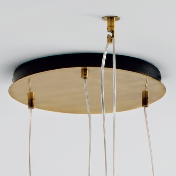 Sospensione vetro ambra gea luce numa bt3 ot e27 led lampada soffitto decentramento classica - Gea Luce