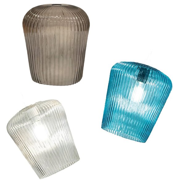 Sospensione vetro colorato gea luce numa bt3 e27 led lampada soffitto decentramento moderna - Gea Luce