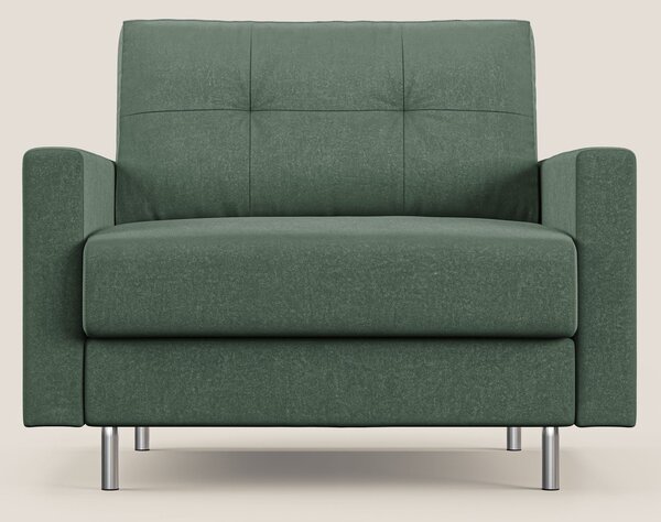 Megan poltrona letto in microfibra smacchiabile T11 verde