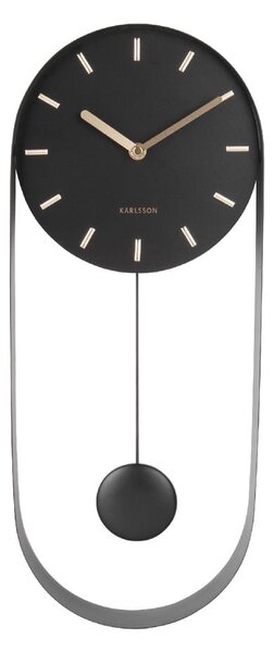 Orologio a pendolo nero da parete Charm Pendulum - Karlsson