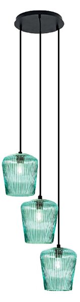 Sospensione vetro verde gea luce numa bt3 e27 led lampada soffitto decentramento moderna - Gea Luce