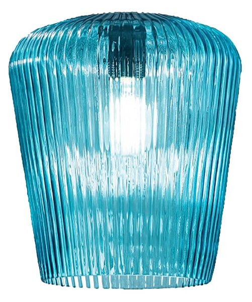 Sospensione vetro blu gea luce numa bt3 bl e27 led lampada soffitto decentramento moderna - Gea Luce