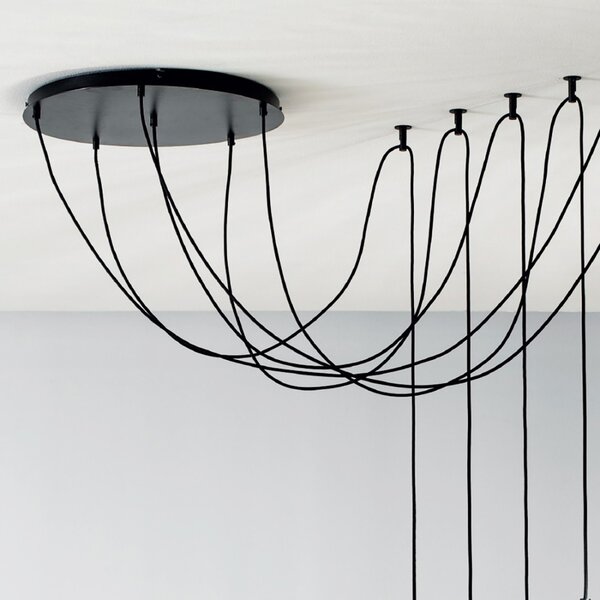 Sospensione vetro multicolor gea luce raika bt6 ne e27 led lampada soffitto decentramento moderna - Gea Luce