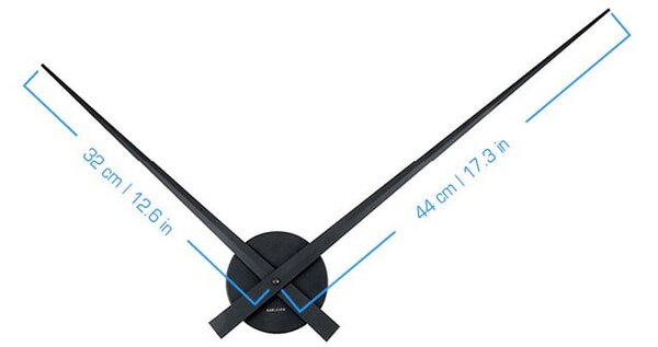 Orologio da parete nero Little Big Time - Karlsson