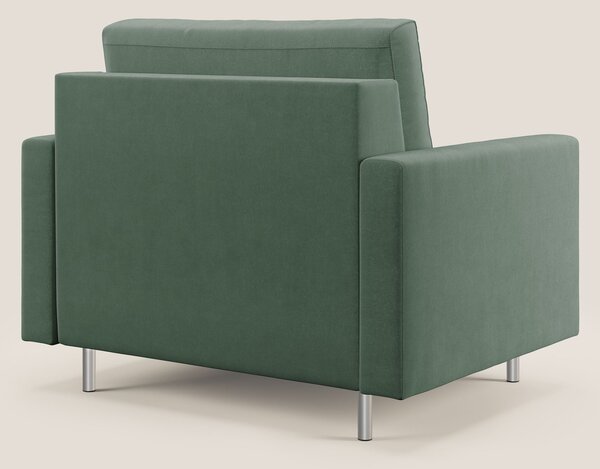 Megan poltrona letto in microfibra smacchiabile T11 verde