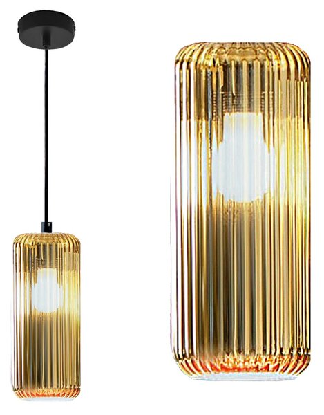 Sospensione vetro colorato gea luce raika vp b1 e27 led lampada soffitto moderna - Gea Luce
