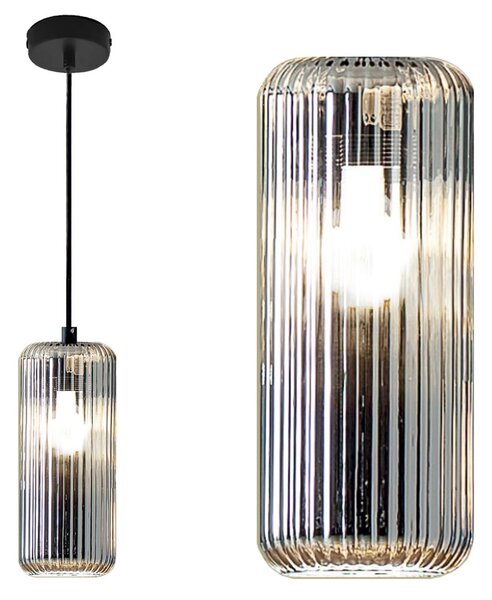Sospensione vetro colorato gea luce raika vp b1 e27 led lampada soffitto moderna - Gea Luce