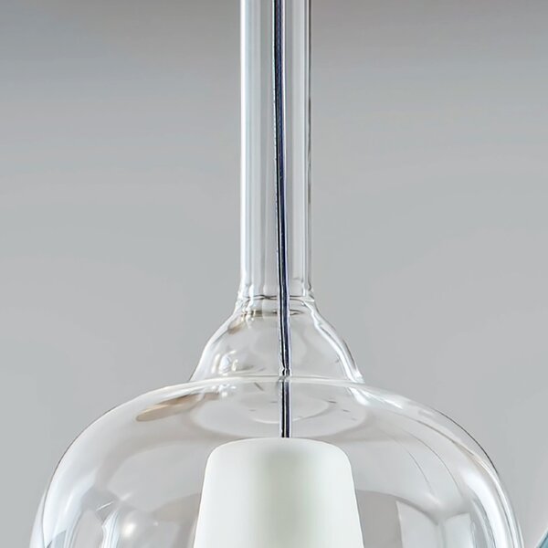 Lampadario vetro bianco trasparente gea luce ofelia s e27 led lampada soffitto - Gea Luce