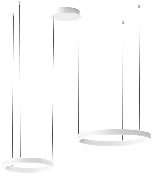 Lampadario led gea luce criseide s2d b 3200lm alluminio sospensione moderna - Gea Luce