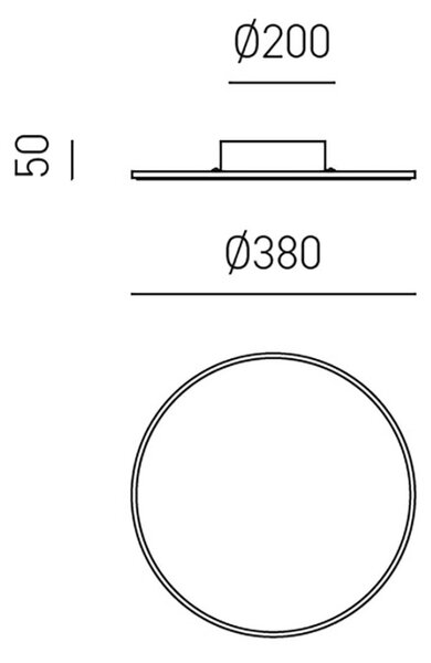 Applique led gea luce fortuna ag oro 2270lm lampada parete soffitto moderna - Gea Luce