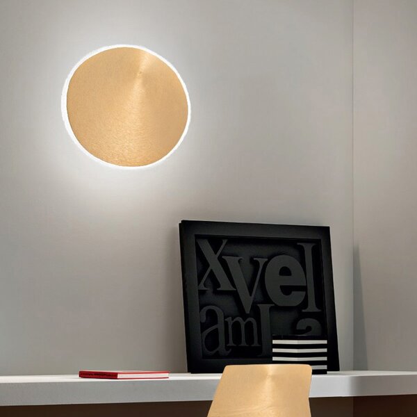 Applique led gea luce fortuna ag oro 2270lm lampada parete soffitto moderna - Gea Luce