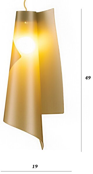 Lampadario linea zero vela s50 oro e27 led polilux sospensione moderna - Linea Zero