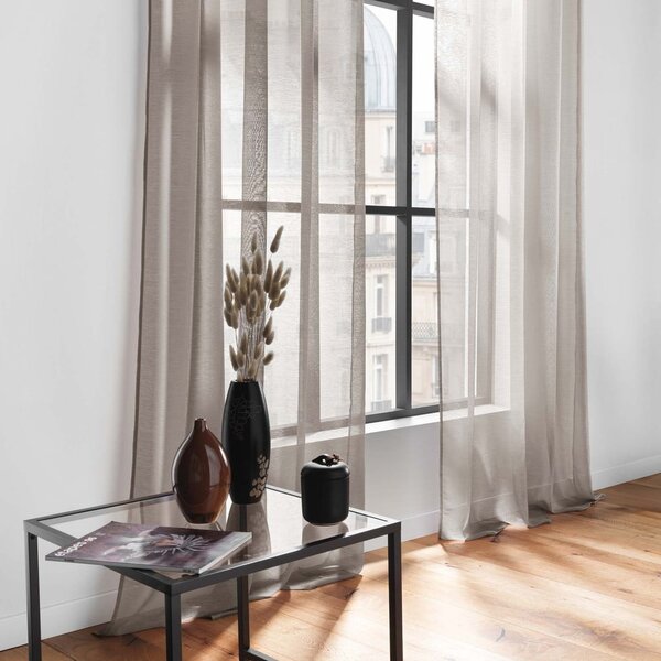 Tenda in voile marrone 140x240 cm Lissea - douceur d'intérieur