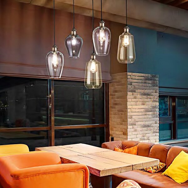 Sospensione vetro soffiato perenz trix s5 e27 led lampada soffitto ragnatela multiluce classica - Perenz