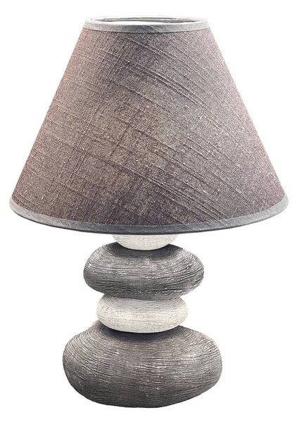 Lampada da tavolo Bella, 33,5 cm, grigio / bianco