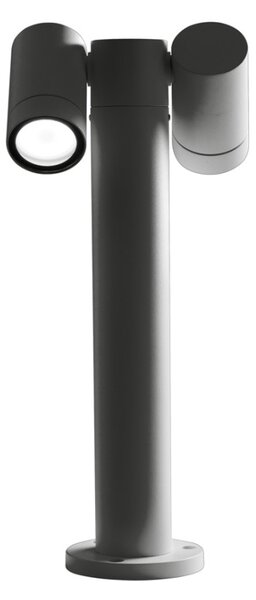 Lampioncino esterno gea led ges1122 45h gu10 led antracite lampada terra spot orientabile moderna alluminio - Gea Led