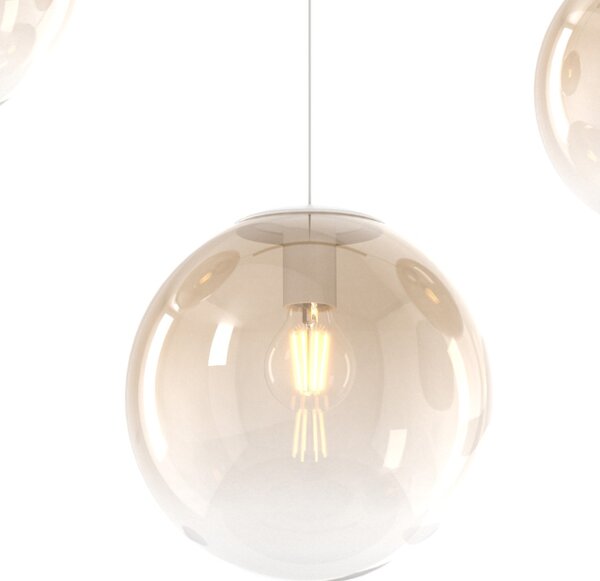 Lampadario classico top light big eclipse 1194 os s3 rpm am e27 led vetro lampada soffitto sfera globo - Top Light