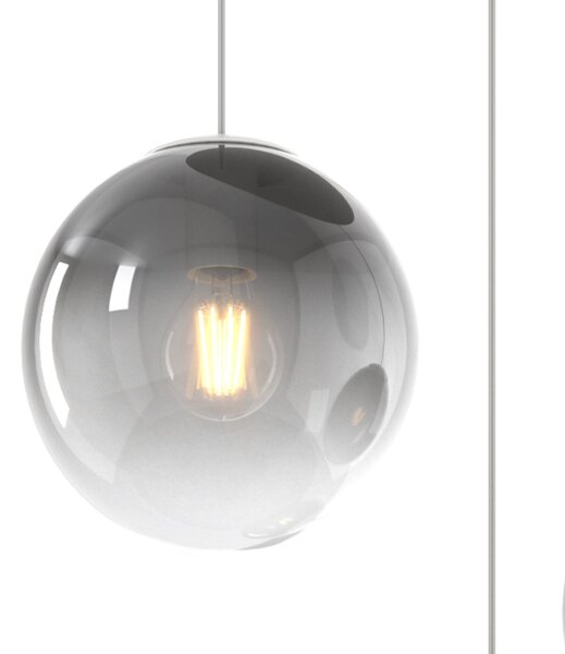 Lampadario moderno top light big eclipse 1194 bi s3 tp fu e27 led vetro lampada soffitto sfera globo - Top Light